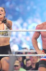 RONDA RUSEY at WWE Wrestlemania 34 at Mercedes-benz Superdome in New Orleans 04/08/2018