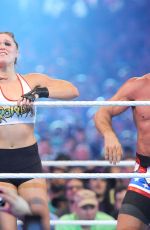 RONDA RUSEY at WWE Wrestlemania 34 at Mercedes-benz Superdome in New Orleans 04/08/2018