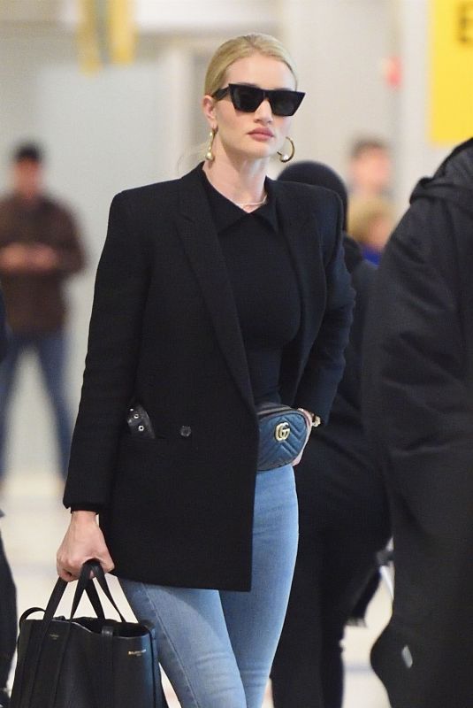 ROSIE HUNTINGTON-WHITELEY at JFK Airport in New York 04/03/2018