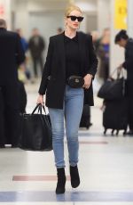 ROSIE HUNTINGTON-WHITELEY at JFK Airport in New York 04/03/2018