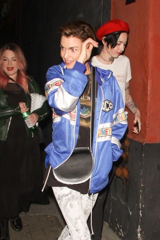 RUBY ROSE Leaves Cafe Hotel in Hollywood 04/23/2018