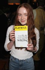 SADIE SINK on the Backstage of The Play That Goes Wrong on Broadway in New York 03/31/2018