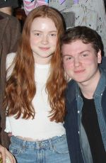 SADIE SINK on the Backstage of The Play That Goes Wrong on Broadway in New York 03/31/2018