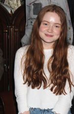 SADIE SINK on the Backstage of The Play That Goes Wrong on Broadway in New York 03/31/2018