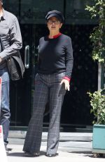 SALMA HAYEK Leaves Mr Chow in Los Angeles 04/12/2018