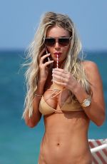 SAMANTHA ROWLSEY in Bikini at a Beach in Miami 04/05/2018