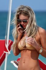 SAMANTHA ROWLSEY in Bikini at a Beach in Miami 04/05/2018