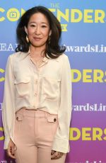 SANDRA OH at Contenders Emmys Presented by Deadline Hollywood, Green Room in Los Angeles 04/15/2018