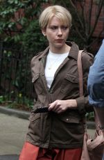 SCARLETT JOHANSSON on the Set of Untitled Noah Baumbach Project in Brooklyn 04/03/2018
