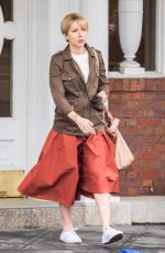 SCARLETT JOHANSSON on the Set of Untitled Noah Baumbach Project in Brooklyn 04/03/2018