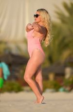 SELINA WATERMAN-SMITH in Swimsuit on the Beach in Dubai 04/27/2018
