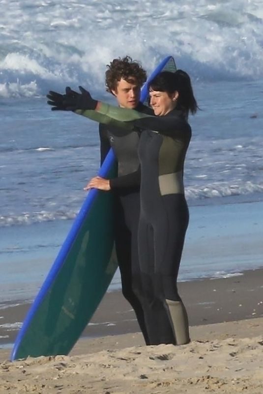 SHAILENE WOODLEY Gets a Surfing Lesson in Sausalito 04/29/2018