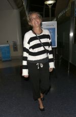 SHARON STONE at LAX Airport in Los Angeles 04/13/2018