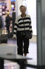 SHARON STONE at LAX Airport in Los Angeles 04/13/2018