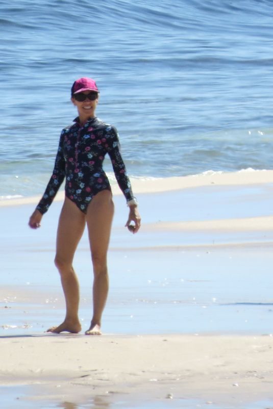 SHERYL CROW in Swimsuit at a Beach in Perth 04/03/2018