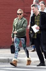 SIENNA MILLER and Peter Scanavino Out for Coffee in New York 04/19/2018