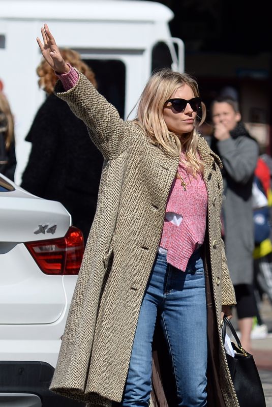 SIENNA MILLER Out in New York 04/18/2018