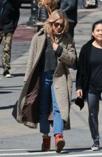 SIENNA MILLER Out with a Friend in New York 04/20/2018