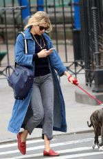 SIENNA MILLER Out with Her Dog in New York 04/12/2018
