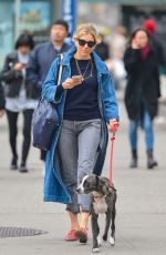 SIENNA MILLER Out with Her Dog in New York 04/12/2018