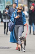 SIENNA MILLER Out with Her Dog in New York 04/12/2018