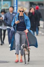 SIENNA MILLER Out with Her Dog in New York 04/12/2018