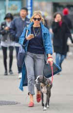 SIENNA MILLER Out with Her Dog in New York 04/12/2018
