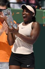SLOANE STEPHENS Wins 2018 Miami Open in Key Biscayne 03/31/2018