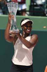 SLOANE STEPHENS Wins 2018 Miami Open in Key Biscayne 03/31/2018