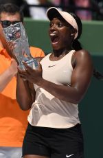 SLOANE STEPHENS Wins 2018 Miami Open in Key Biscayne 03/31/2018