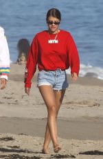 SOFIA RICHIE in Denim Shorts at a Beach in Malibu 04/22/2018