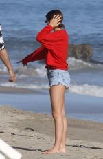 SOFIA RICHIE in Denim Shorts at a Beach in Malibu 04/22/2018