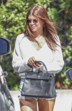 SOFIA RICHIE in Denim Shorts Out in Calabasas 04/07/2018