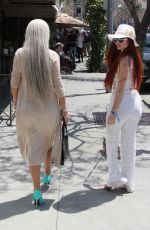 SOPHIA VEGAS WOLLERSHEIM and PHOEBE PRICE at Il Pastaio in Beverly Hills 04/24/2018