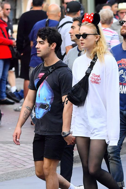 SOPHIE TURNER and Joe Jonas Out at Disneyland 04/06/2018