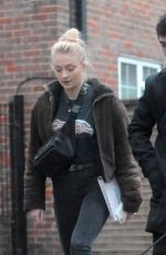 SOPHIE TURNER and Joe Jonas Walks Their Dog Out in London 04/03/2018