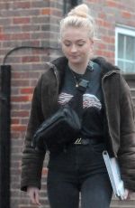 SOPHIE TURNER and Joe Jonas Walks Their Dog Out in London 04/03/2018