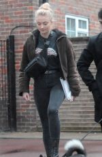 SOPHIE TURNER and Joe Jonas Walks Their Dog Out in London 04/03/2018