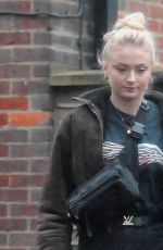 SOPHIE TURNER and Joe Jonas Walks Their Dog Out in London 04/03/2018