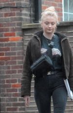 SOPHIE TURNER and Joe Jonas Walks Their Dog Out in London 04/03/2018