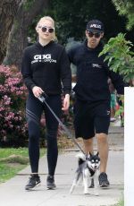 SOPHIE TURNER and Joe Jonas Walks Their Dog Out in Los Angeles 04/07/2018