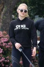 SOPHIE TURNER and Joe Jonas Walks Their Dog Out in Los Angeles 04/07/2018
