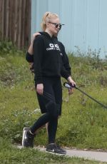 SOPHIE TURNER and Joe Jonas Walks Their Dog Out in Los Angeles 04/07/2018