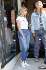 STACEY SOLOMON and LADY VICTORIA HERVEY at Tatiana Karelina West Hair Salon 04/20/2018