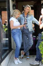 STACEY SOLOMON and LADY VICTORIA HERVEY at Tatiana Karelina West Hair Salon 04/20/2018