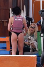 STEPHANIE DAVIS and GABBY ALLEN in Bikini at a Pool in Marbella 04/22/2018