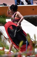 STEPHANIE DAVIS and GABBY ALLEN in Bikini at a Pool in Marbella 04/22/2018