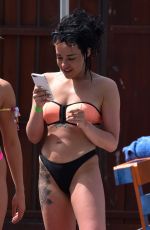 STEPHANIE DAVIS and GABBY ALLEN in Bikini at a Pool in Marbella 04/22/2018