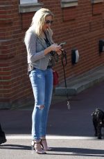 STEPHANIE PRATT Walks Her Dog Out in London 04/18/2018