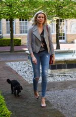 STEPHANIE PRATT Walks Her Dog Out in London 04/18/2018